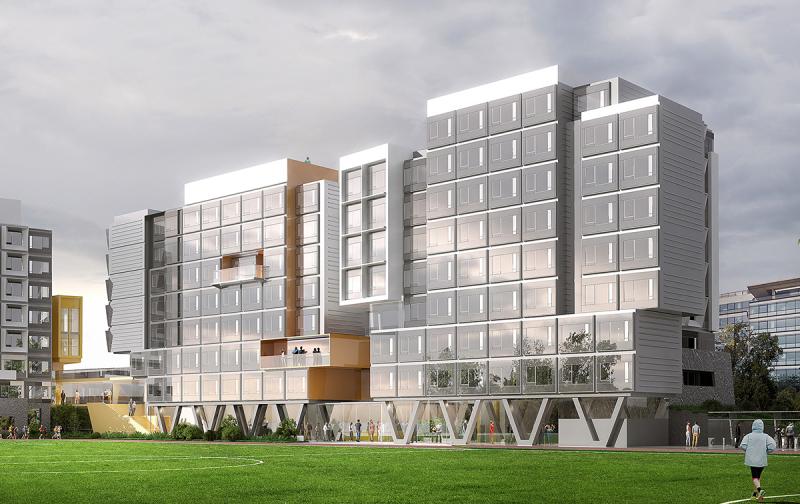 frederic borel architect vue du stade