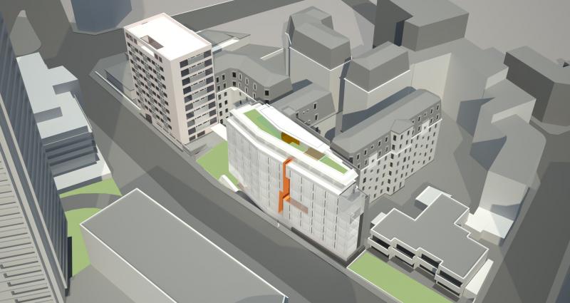 borel architect - vue aerienne rue bach paris 13