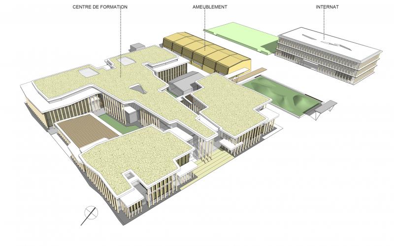 frederic borel architecte - internat, salles de classe
